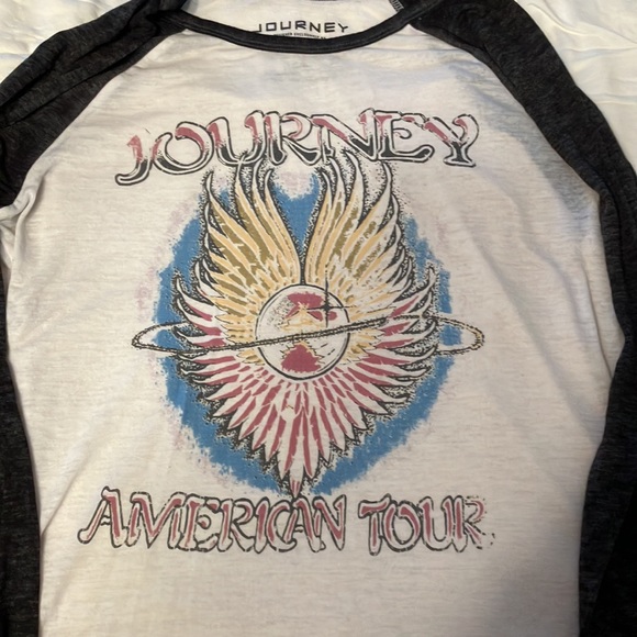 Lucky Brand Journey Band Size Small Cropped Sleeve Top - Picture 2 of 3